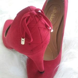 Red Kelly and Katie heels